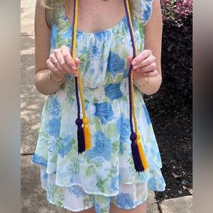 Peach Love Floral Romper